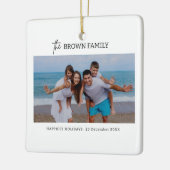 Moderne minimalistische eenvoudige aangepaste fami keramisch ornament (Links)