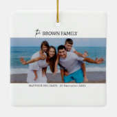 Moderne minimalistische eenvoudige aangepaste fami keramisch ornament (Achterkant)