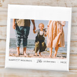 Moderne minimalistische eenvoudige aangepaste fami magneet<br><div class="desc">Design bestaat uit eenvoudige serieuze en speelse scripttypografie tegen een witte achtergrond. Voeg een aangepaste foto toe.</div>