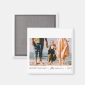 Moderne minimalistische eenvoudige aangepaste fami magneet (Voorkant / Achterkant)