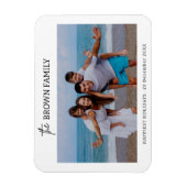 Moderne minimalistische eenvoudige aangepaste fami magneet (Verticaal)