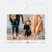 Moderne minimalistische eenvoudige aangepaste fami metalen ornament (Achterkant)