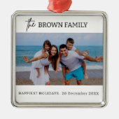 Moderne minimalistische eenvoudige aangepaste fami metalen ornament (Voorkant)