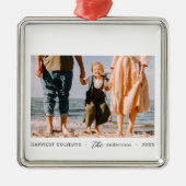 Moderne minimalistische eenvoudige aangepaste fami metalen ornament (Voorkant)