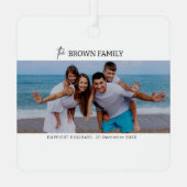 Moderne minimalistische eenvoudige aangepaste fami metalen ornament (Achterkant)