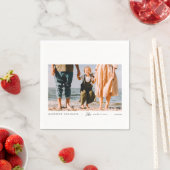 Moderne minimalistische eenvoudige aangepaste fami servet (Insitu)