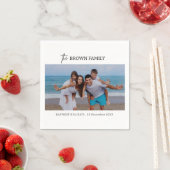 Moderne minimalistische eenvoudige aangepaste fami servet (Insitu)