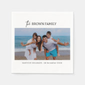 Moderne minimalistische eenvoudige aangepaste fami servet (Voorkant)