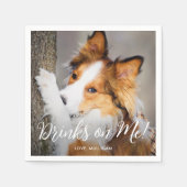 Moderne Minimalistische Eenvoudige Aangepaste Hond Servet (Voorkant)