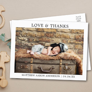 Moderne Minimalistische Eenvoudige Baby Liefde en Briefkaart
