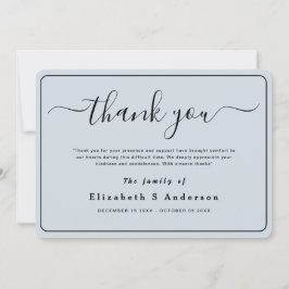 Moderne minimalistische eenvoudige begrafenis beda kaart