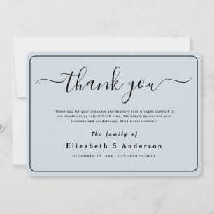 Moderne minimalistische eenvoudige begrafenis beda kaart