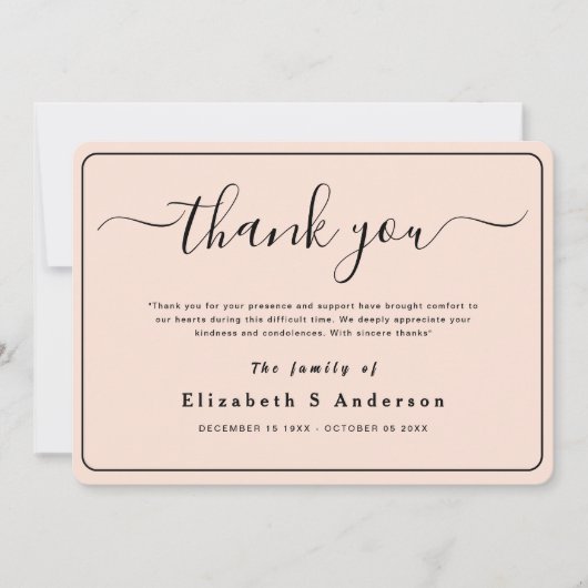 Moderne minimalistische eenvoudige begrafenis beda kaart (Voorkant)