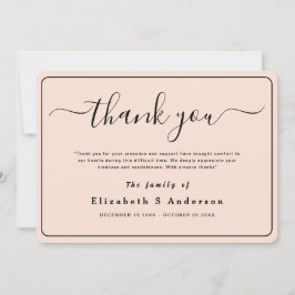 Moderne minimalistische eenvoudige begrafenis beda kaart