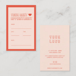 Moderne, minimalistische, eenvoudige benoemingskaa afsprakenkaartje