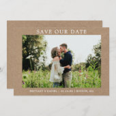 Moderne minimalistische, eenvoudige besparing onze save the date (Voorkant / Achterkant)