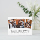 Moderne minimalistische eenvoudige besparing op on briefkaart (Staand voorkant)