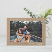 Moderne minimalistische eenvoudige besparing van d save the date (Staand voorkant)