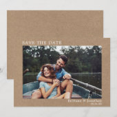 Moderne minimalistische eenvoudige besparing van d save the date (Voorkant / Achterkant)