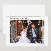 Moderne minimalistische eenvoudige beste dag-op-da bedankkaart (Voorkant / Achterkant)