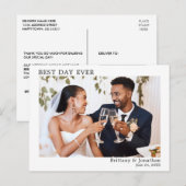 Moderne minimalistische eenvoudige beste dag-op-da briefkaart (Voorkant / Achterkant)