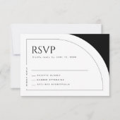 Moderne Minimalistische Eenvoudige Bold Arch Clean RSVP Kaartje (Voorkant)