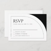 Moderne Minimalistische Eenvoudige Bold Arch Clean RSVP Kaartje (Voorkant / Achterkant)