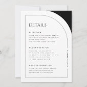 Moderne Minimalistische Eenvoudige Bold Arch Detai Kaart (Achterkant)