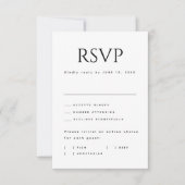 Moderne Minimalistische Eenvoudige Bold Arch Detai RSVP Kaartje (Voorkant)