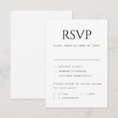 Moderne Minimalistische Eenvoudige Bold Arch Detai RSVP Kaartje (Voorkant / Achterkant)