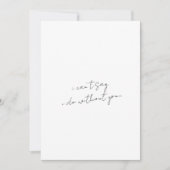 Moderne minimalistische eenvoudige bruidsmeisje vo kaart (Voorkant)