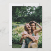 Moderne minimalistische eenvoudige bruidsmeisje vo kaart (Achterkant)