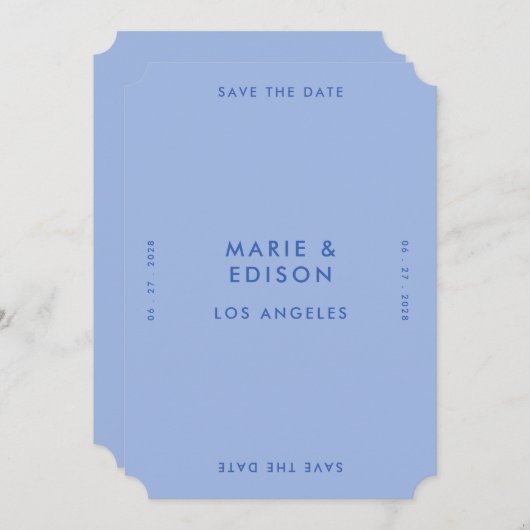 Moderne minimalistische eenvoudige bruiloft Bewaar Kaart (Voorkant / Achterkant)