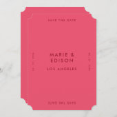 Moderne minimalistische eenvoudige bruiloft Bewaar Kaart (Voorkant / Achterkant)
