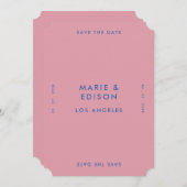 Moderne minimalistische eenvoudige bruiloft Bewaar Kaart (Voorkant / Achterkant)