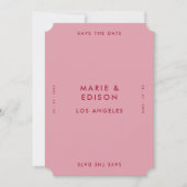 Moderne minimalistische eenvoudige bruiloft Bewaar Kaart (Voorkant)