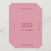 Moderne minimalistische eenvoudige bruiloft Bewaar Kaart (Voorkant / Achterkant)