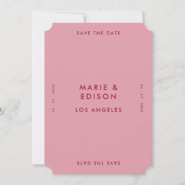 Moderne minimalistische eenvoudige bruiloft Bewaar Kaart