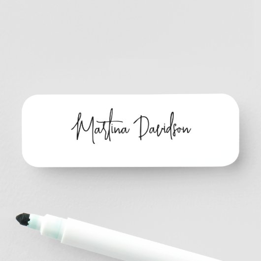 Moderne minimalistische eenvoudige creatieve kalli naamplaatje (In situ)