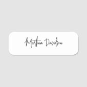 Moderne minimalistische eenvoudige creatieve kalli naamplaatje (Voorkant)