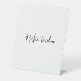 Moderne minimalistische eenvoudige creatieve kalli reclamebord met voetstuk