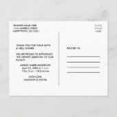 Moderne Minimalistische Eenvoudige Dank Je Wel Nie Briefkaart (Achterkant)