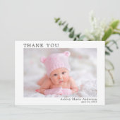 Moderne minimalistische eenvoudige dank voor nieuw bedankkaart (Staand voorkant)