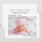 Moderne minimalistische eenvoudige dank voor nieuw bedankkaart (Voorkant / Achterkant)