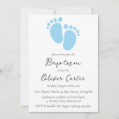 Moderne minimalistische eenvoudige doopuitnodiging kaart (Voorkant)