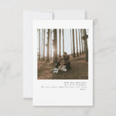 Moderne Minimalistische Eenvoudige Dubbele Fotobru Kaart (Achterkant)