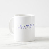 Moderne Minimalistische Eenvoudige Eigen Naam Koffiemok (Voorkant links)