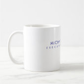Moderne Minimalistische Eenvoudige Eigen Naam Koffiemok (Links)