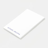 Moderne Minimalistische Eenvoudige Eigen Naam Post-it® Notes (Schuin)