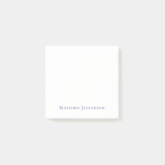 Moderne Minimalistische Eenvoudige Eigen Naam Post-it® Notes (Voorkant)